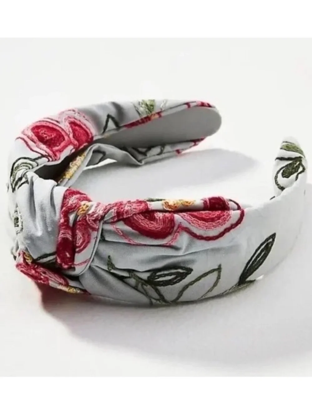 EVERLY x ANTHROPOLOGIE NWT Floral Brocade Knot Headband Light Blue Petal